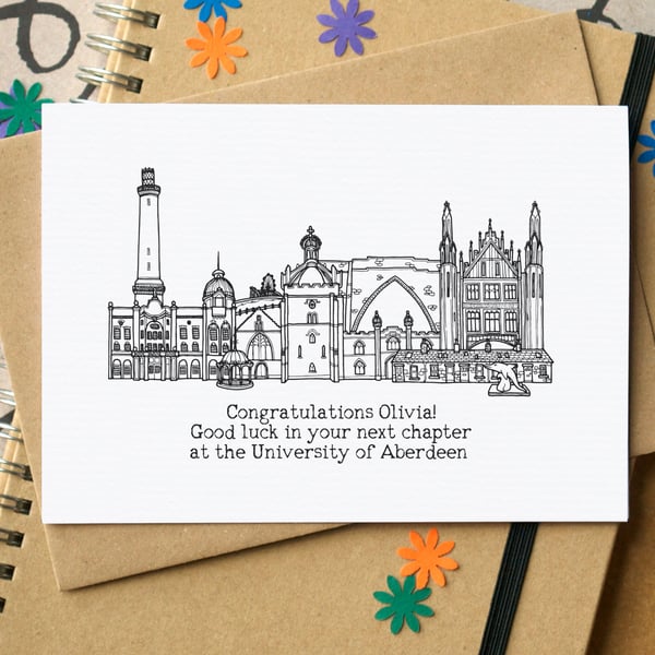 Starting University Personalised Skyline Card