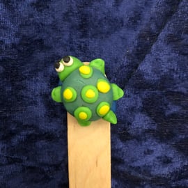 Tortoise bookmark made from polymer clay - free UK postage