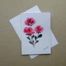 hand painted original art blank greetings card ( ref FA 303 P2 )
