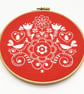 Christmas Embroidery Kit - Christmas Redwork Embroidery - Image 4