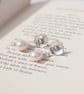 Handmade Floral Pearl Bridal Earrings, Delicate Silver Wedding Jewellery