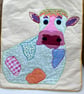 Farm Animal Cushion Cover. Appliquéd Face. Cow, Pig, Duck, Dog. Farmhouse Decor - Image 1