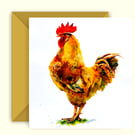 Cockerel, Bird, Chicken Birthday, Greeting Card