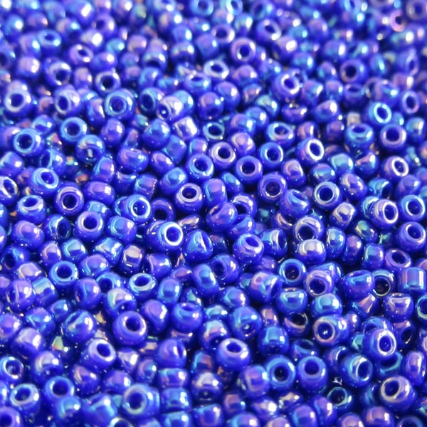Seed Beads - Blue & Purple Lustre