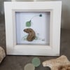 Sea Glass Picture - Green Heart Balloon