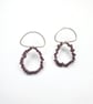 Silver and Faceted Garnet Earrings