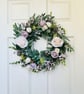 Handmade Cream & Lavender Door Wreath - Floral Door Wreath - Year Round - Image 6