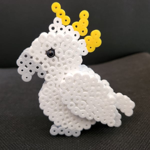 3d hama bead cockatoo 