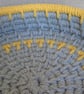 Handmade Coiled Macramé Basket - Grey & Ochre Decorative Basket - Image 7