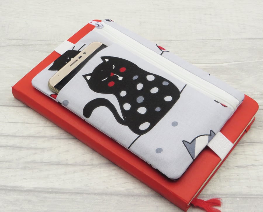 Zipped Bullet Journal Pouch with front pocket