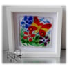 Fused Glass Butterfly Picture Box Framed 001