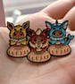 Poncho Eeveelution Pokemon Enamel Pin - Image 2