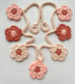 Crochet Flower Garland in Soft Pastel shades
