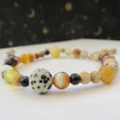 'Surface of the Planets' beaded stretchy bracelet