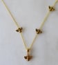 4 Bees Pendant with gold plated Chain