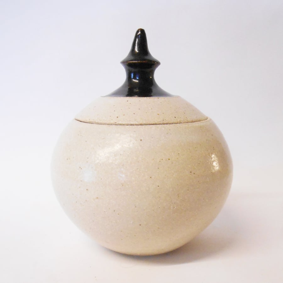 Ceramic  trinket Pot or Pet Urn.
