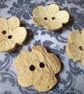 2" 50mm 80L Rare WHITE COCONUT FLOWER Buttons - Image 3