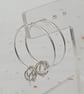 sterling silver hoop and wire earrings - jewellery handcrafted in South London - Image 1