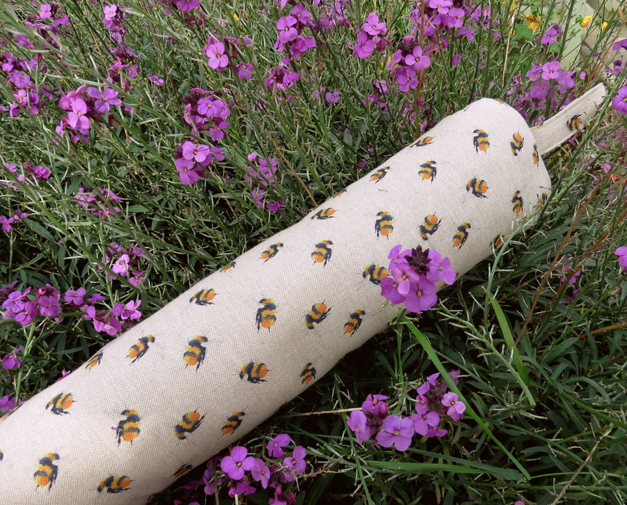 Draught excluder. Bees design. 92cm in length. Draft excluder. With hanging loop