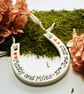 Personalised Ceramic Wedding Horseshoe Keepsake - Image 2