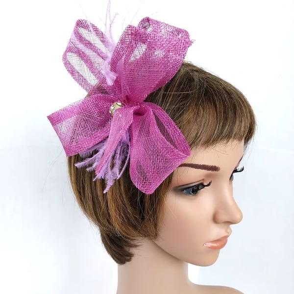 Small lilac fascinator clip