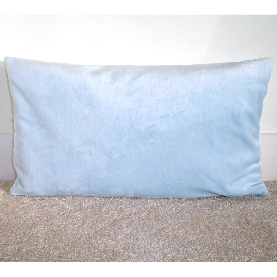 Tempur Travel Pillow Cover 16x10 Soft Cuddlesoft Minky Blue SMALL