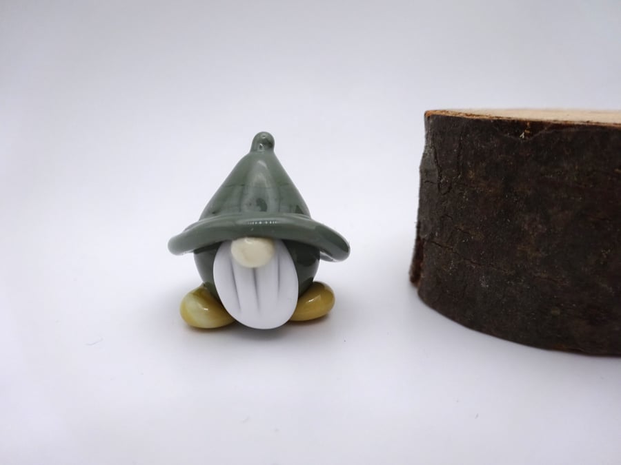 small glass gnome