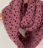 Pink Infinity Scarf - Handmade Crochet - Practical Presents for Her - Image 1