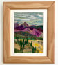 Purple Mountains, Free Motion Machine Embroidery Landscape  - Image 1