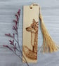 Pyrography Fox Wood Bookmark. Unique Gift for Wildlife Lovers.