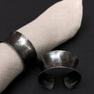 Napkin ring - Oxidised britannia silver