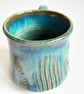 Blue Glazed Mug - Hand Thrown Stoneware Ceramic Mug  - Image 3