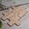 X2 Personalised jigsaw puzzle coasters! Perfect gift for valentines day, engagem
