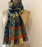 Forest Musing iv - Contemporary Handwoven Lambswool Scarf - Image 2