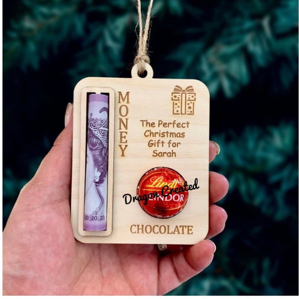 Money Holder Envelope ,Chocolate Holder, Lint Chocolate Tree Decoration, Christm