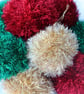 Hand Knitted Red Tinsel Bauble - Image 3