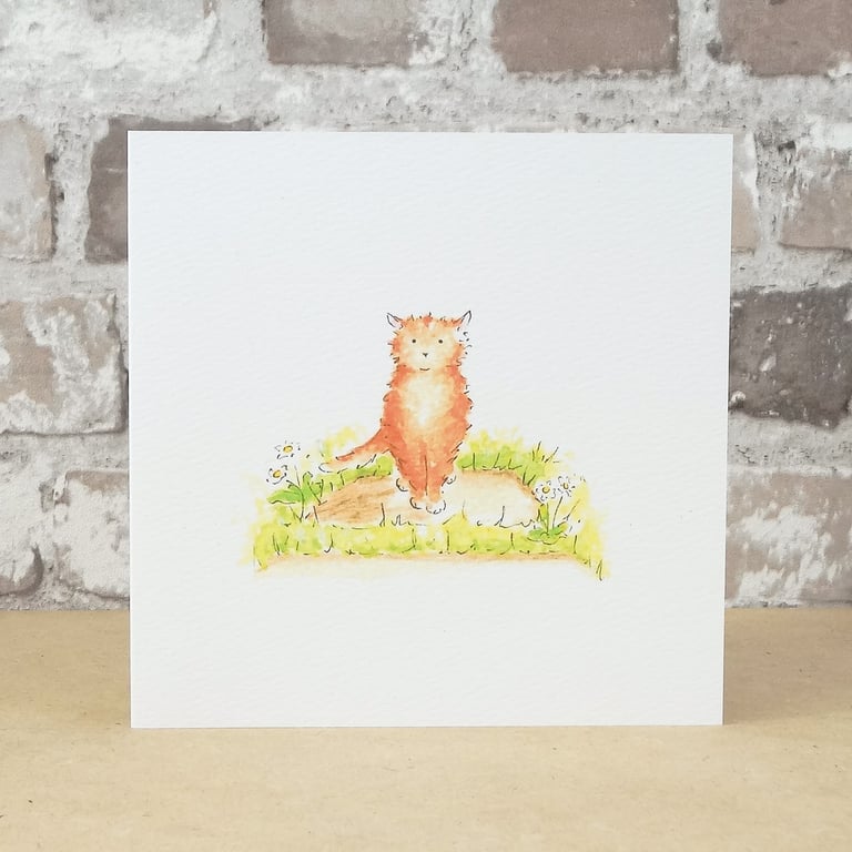 Blank Card Ginger Cat Eco Friendly