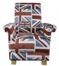 Kids Union Jack Armchair Fryetts Fabric Children's Chair British Flag Boys Girls - Image 1