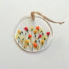 Yellow Floral Suncatcher: Fused Glass Flower Hanger