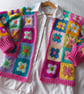 Crochet 'Jessica' Flower Power Cardigan
