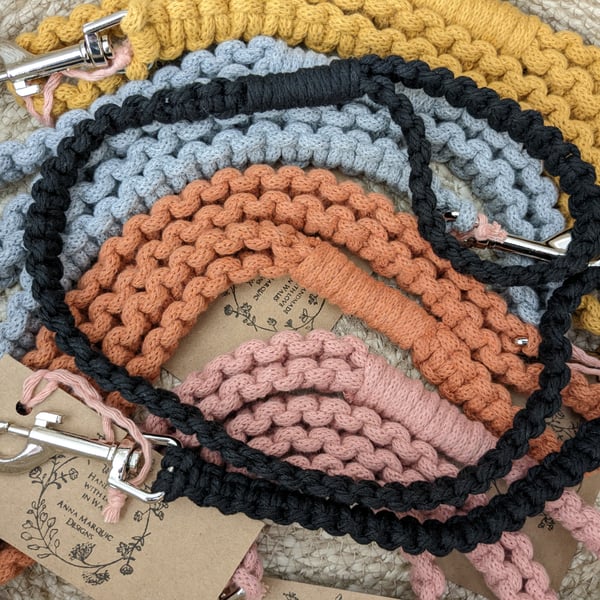 Eco Cotton Macrame Dog Lead