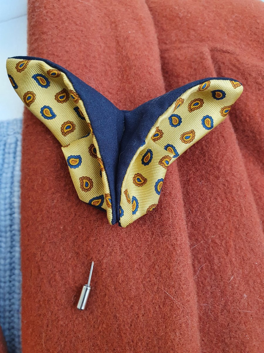 Fabric butterfly, lapel pin brooch, textile origami, statement fabric accessorie