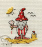 Mouseloft Stitchlets 'Just Gnomes! - Gnice Day At The Beach' Cross Stitch Kit