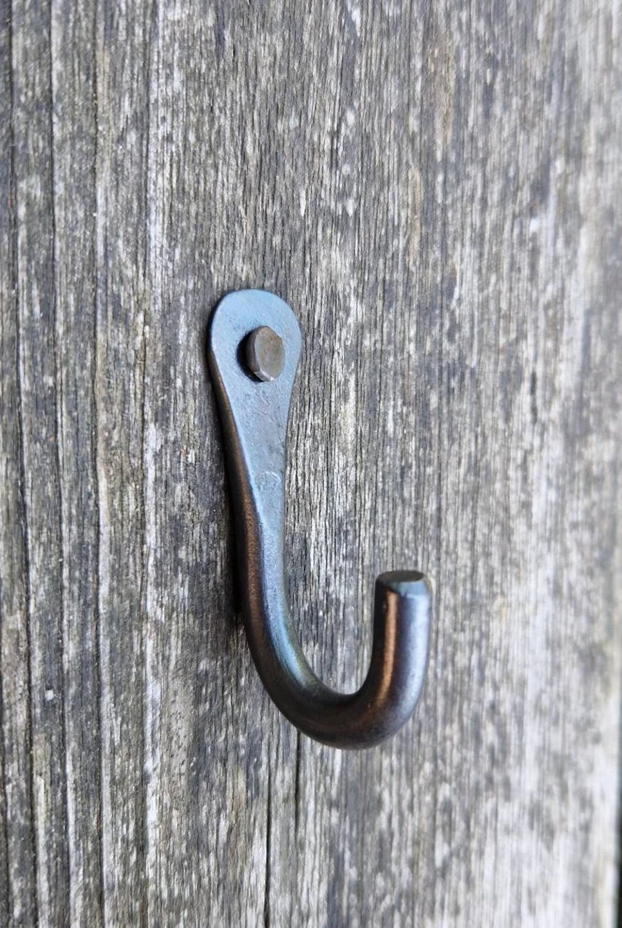 Small Hand Forged Hook kitchen Bathroom Pots Pans Cup Curtain Tie Backs