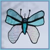 Butterfly (little blue) Stained Glass Suncatcher  