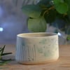 Beachcomber oval pot - handmade ceramic, glazed in subtle washes of greens