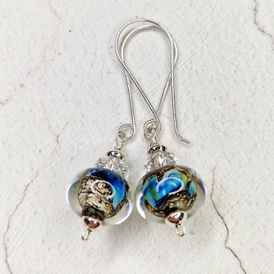 Sea Dragon Lampwork Glass Earrings