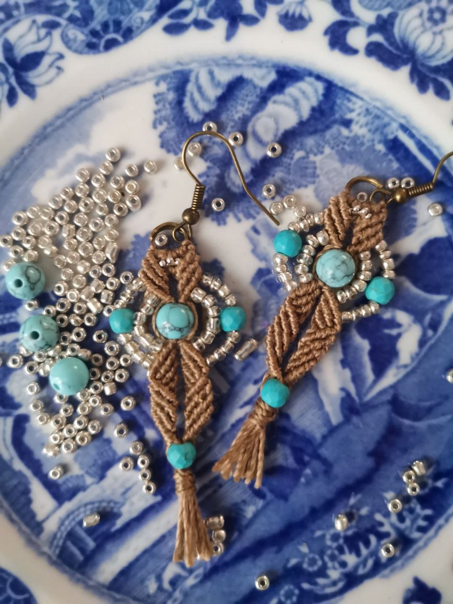 Quirky Boho Handmade Macramé Tassel Earrings - Unique Artisan Accessory