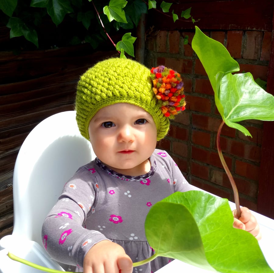 Green Sweet Crochet Child Toddler Baby Knitted Baby Hat