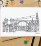 Porto Skyline Greetings Card